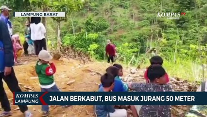 Bus Masuk Jurang 50 Meter, 1 Korban Alami Luka dan Dirawat