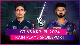 GT vs KKR IPL 2024: Gujarat Titans Eliminated From Playoffs Race After Rain Washes Out Match
