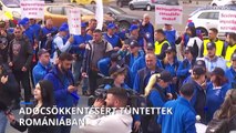 Alacsonyabb adókért tüntettek Romániában