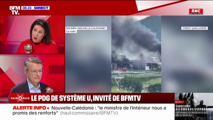 Nouméa: "On a deux magasins touchés cette nuit, assez sévèrement", déclare le PDG de Système U