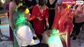 İlk görüşte aşkla başladı: Sibiryalı geline Türk usulü düğün