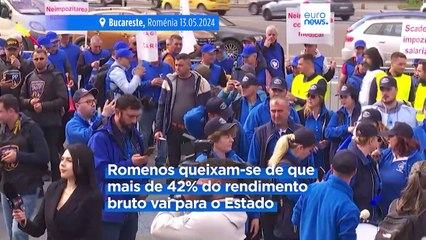 Trabalhadores romenos protestam contra "mercado de trabalho hostil" e exigem menos impostos