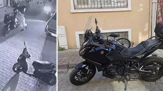 Fatih’te 1 milyon lira değerindeki motosiklet böyle çalındı