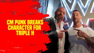 CM Punk couldn't help but break character to mock Triple H