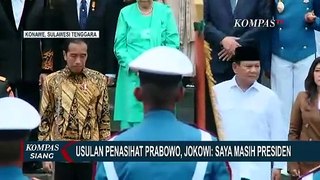 Kata Jokowi soal Usulan Jadi Penasihat Prabowo: Saya Masih Presiden