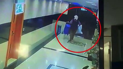 Apartman faresi kameraya yakalandı