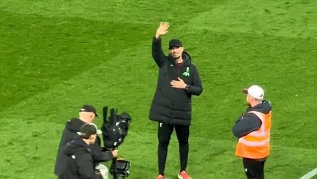 Klopp fights back tears as Liverpool fans serenade him at final away game
