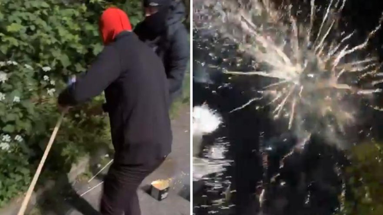 Fuochi d'artificio sotto all'hotel del City, ma i giocatori non ci sono
