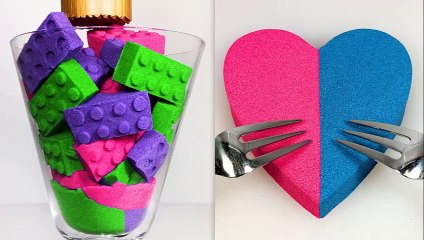 Very Satisfying and Relaxing Compilation | Kinetic Sand ASMR | Satisfying Kinetic Sand Cutting Compilation