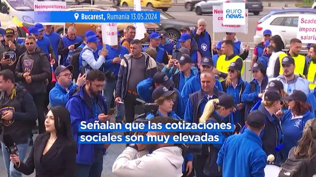 Los trabajadores rumanos protestan contra un mercado laboral hostil y exigen menos impuestos