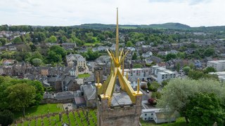 Iconic Linlithgow spire is gleaming golden once again following £400,000 restoration