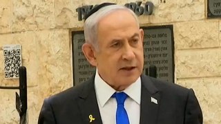Netanyahu heckled by chants of ‘you took my children’ during Memorial Day speech in Israel