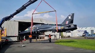 Hawk jet arrives in Sunderland. Footage courtesy of NELSAM.