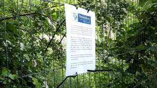 Access denied sign appears at land brought back by council