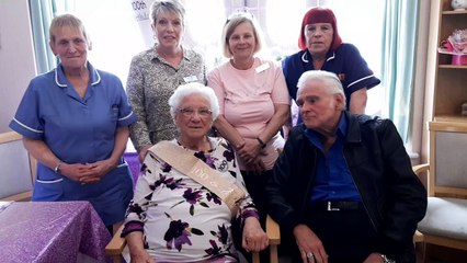 Louis Wiggett celebrates her 100th birthday.