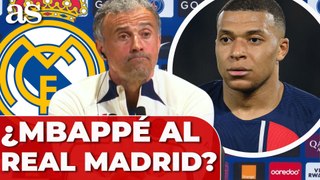 Directa al TOP de respuestas de Luis Enrique: así reacciona cuando le dicen que Mbappé va al Real Madrid