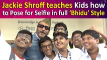 Jackie Shroff engages with Young Fans, showcasing his Signature 'Bhidu' Style