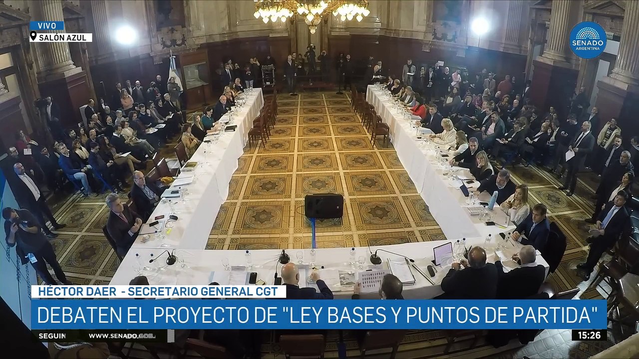 Héctor Daer expuso en el Senado en contra de la Ley de Bases y la Reforma Laboral: "De la informalidad a la informalidad legal"