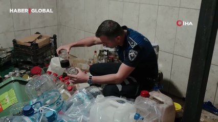 Merdiven altı kuru meyve ve pekmez imalathanesine baskın