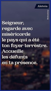 Prière pour la paix en Terre sainte