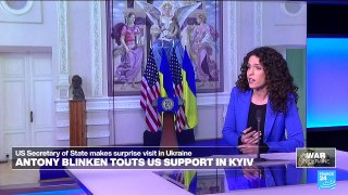 Blinken visits Ukraine to tout US support for Kyiv's fight against Russia's advances