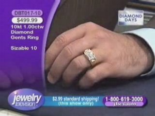 DBT017- 10kt 1.00ct Diamond Gents Ring