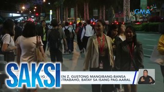 52% ng Pinoy Gen Z, gustong mangibang-bansa para doon magtrabaho, batay sa isang pag-aaral | Saksi