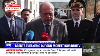 Caen: Éric Dupond-Moretti a rencontré les familles et les collègues des agents victimes de l'attaque du fourgon pénitentiaire