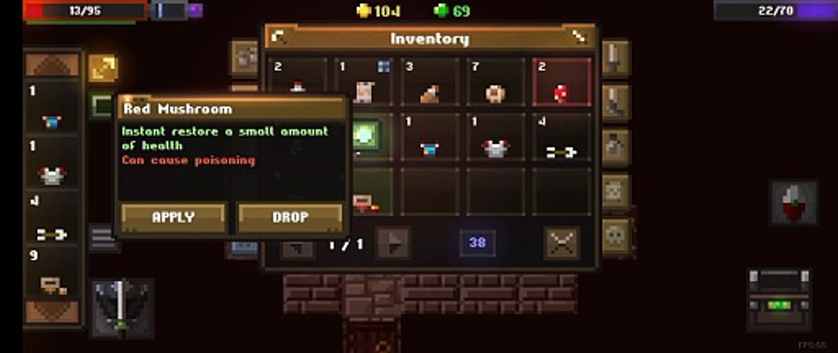 Caves Roguelike I lost my ranking I swear to mine sweaper poin i did it level 69 of pickaxe gain golden rush on!