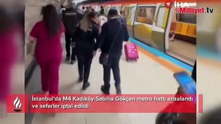 Kadıköy-Sabiha Gökçen metrosu arızalandı ve seferler iptal oldu
