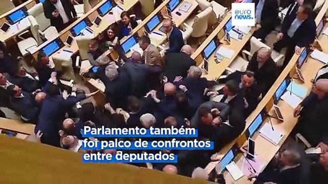 Protestos na Geórgia contra lei da influência estrangeira acabam em confrontos com a polícia