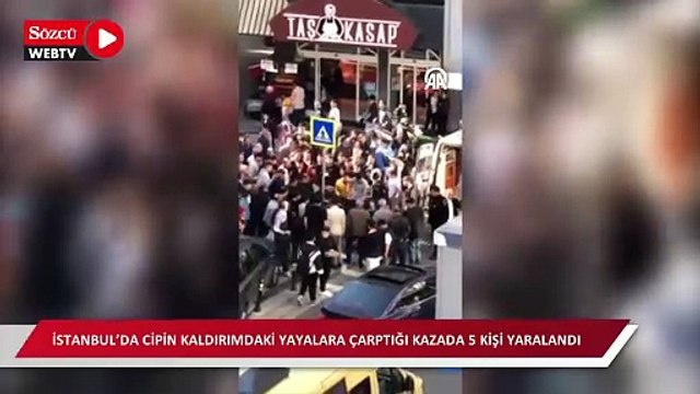 İstanbul’da cipin kaldırımdaki yayalara çarptığı kazada 5 kişi yaralandı