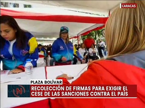 Autoridades Nacionales participan en la jornada de recolección de firmas en rechazo al bloqueo imperialista