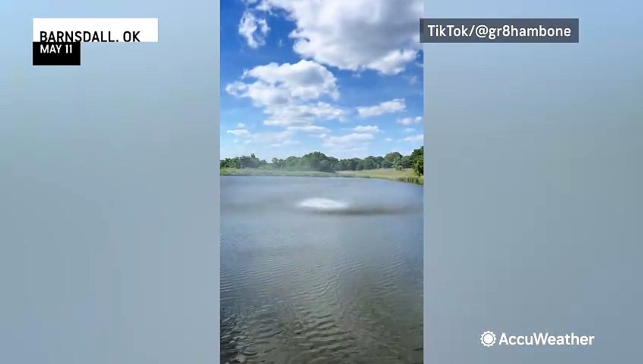 Man caught inside a waterspout in Oklahoma