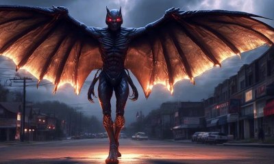 The Mothman - mysterious creature reportedly seen in Point Pleasant, West Virginia