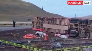 Peru'da katliam gibi otobüs kazası: 13 ölü, 18 yaralı