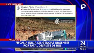 Tragedia en Ayacucho: Fiscalía inicia diligencias tras despiste de bus interprovincial