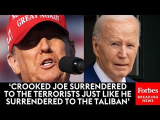 WATCH: Trump Reacts To 'Weak And Pathetic' Biden Withholding Military Aid From Israel