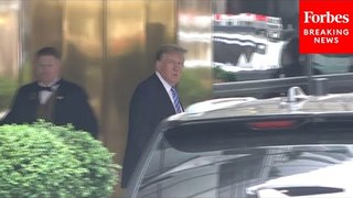 JUST IN: Former President Trump Heads To His Hush Money Trial Where Michael Cohen Will Testify