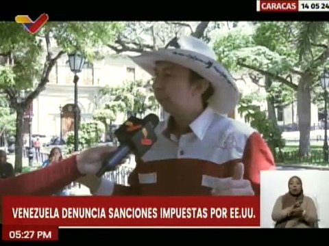 Caraqueños rechazan y exigen el levantamiento de las medidas coercitivas impuestas por EE.UU.