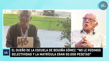 El dueño de la escuela de Begoña Gómez: "No le pedimos Selectividad y la matrícula eran 50.000 pesetas"