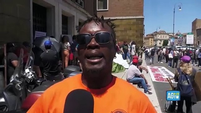 Movimenti per la casa, a Roma la carovana della Bella Lotta protesta davanti al I Municipio