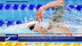 DEPORTES TELESUR 14-05-2024 Canadá aseguró a sus primeras tres clasificadas en natación para los Juegos Olímpicos París 2024.