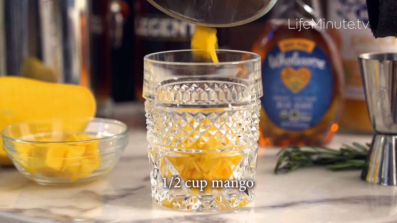 Mango and Rosemary Bourbon Smash
