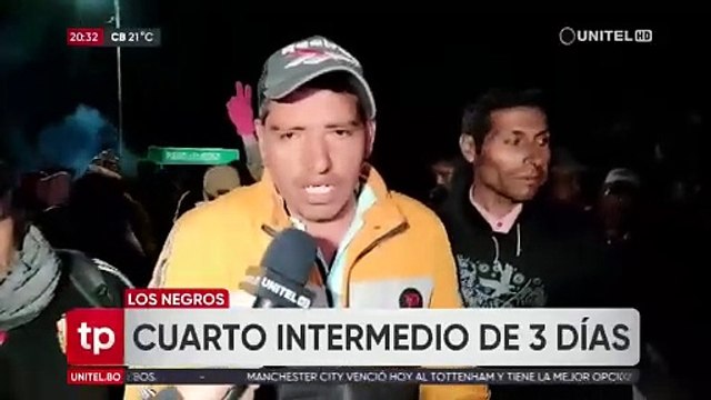 Levantan el bloqueo en Los Negros y dan 72 horas al ministro de Hidrocarburos para una reunión