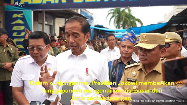 Presiden Jokowi Tinjau Stabilitas Harga di Pasar Lacaria, Kabupaten Kolaka Utara
