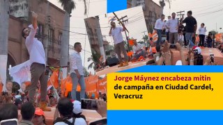 Jorge Máynez encabeza mitin de campaña en Ciudad Cardel, Veracruz
