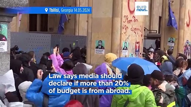 Georgia's prime minister says 'Russian law' necessary for peace as protests continue