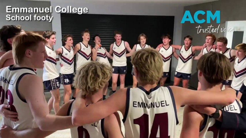 Watch: Emmanuel College sings the song after defeating Essendon Keilor College in a School Sport Victoria football game