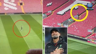 Liverpool boss is spotted soaking it all in at Anfield, standing in the centre circle and in the stands as he prepares to bid emotional farewell after nine years at the club